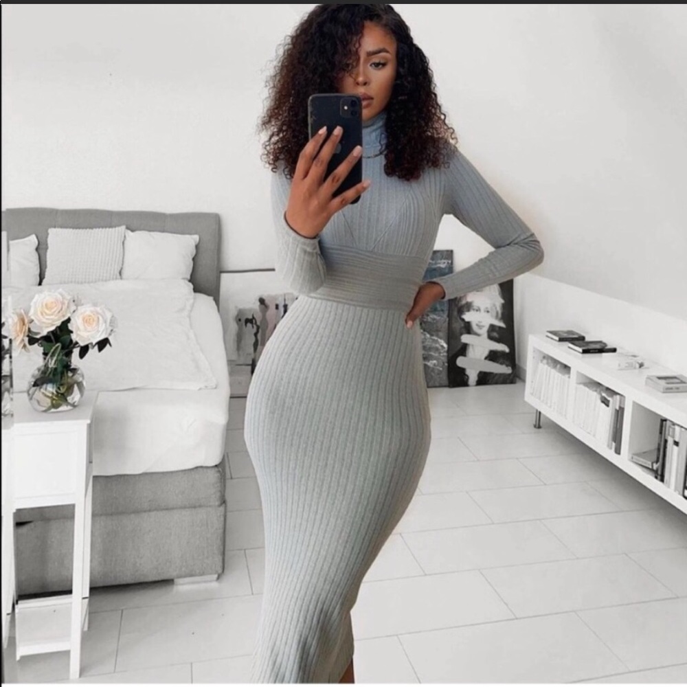 ZARA LONG KNIT DRESS